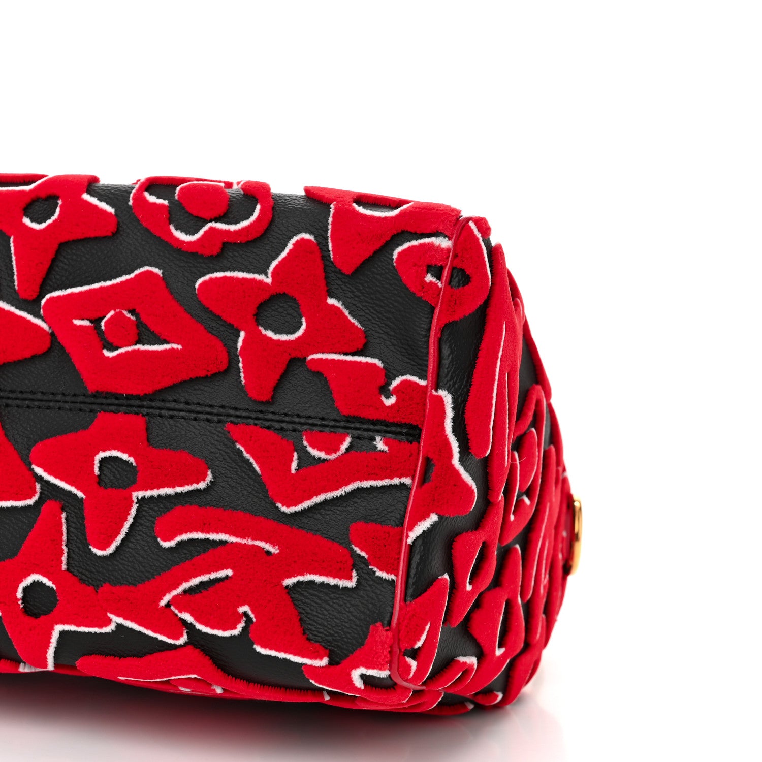 Louis Vuitton X UF Tufted Monogram Speedy Bandouliere 25 Black Red 10 of 10