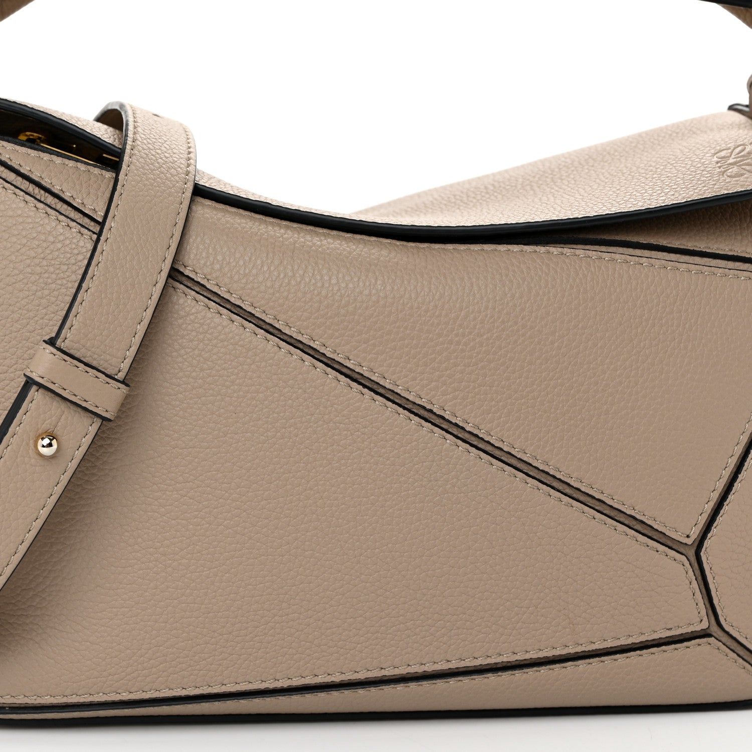 Loewe Grained Calfskin Small Puzzle Bag Sand 7 of 9