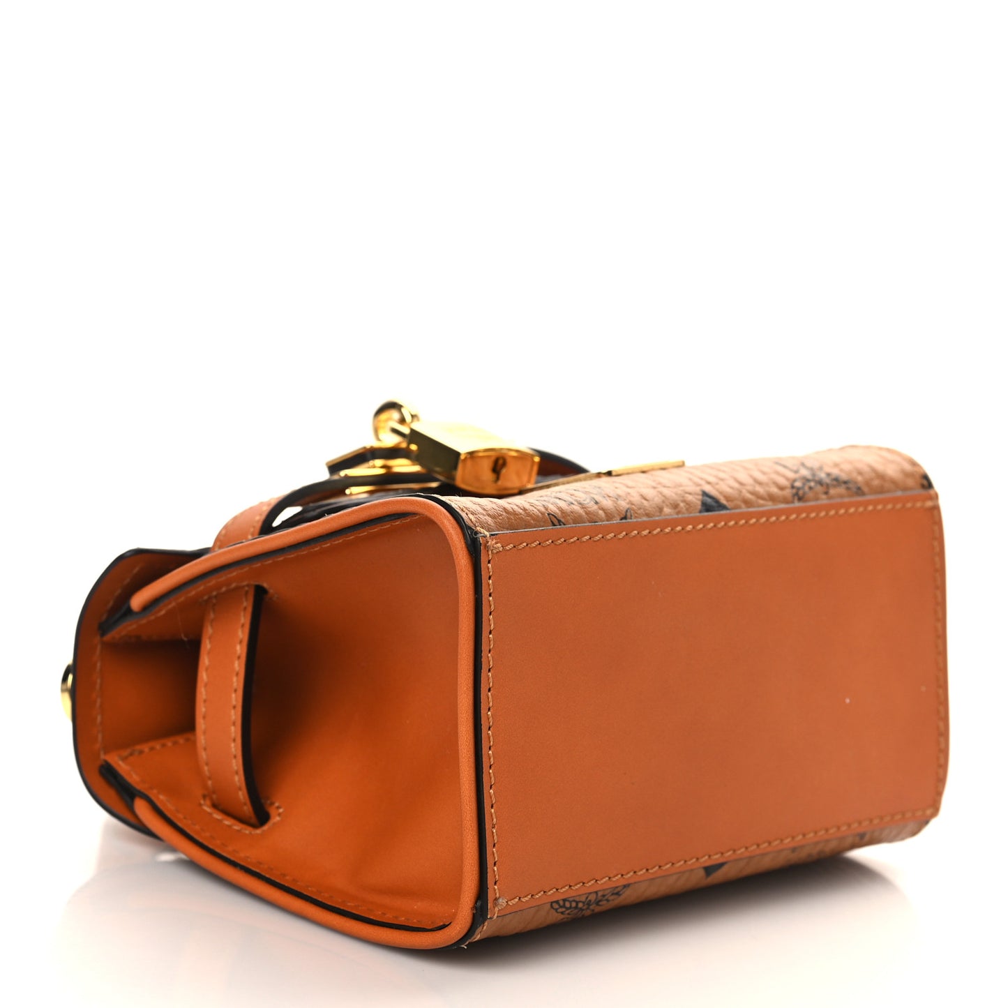 Visetos X-Mini Heritage Top Handle Satchel Cognac