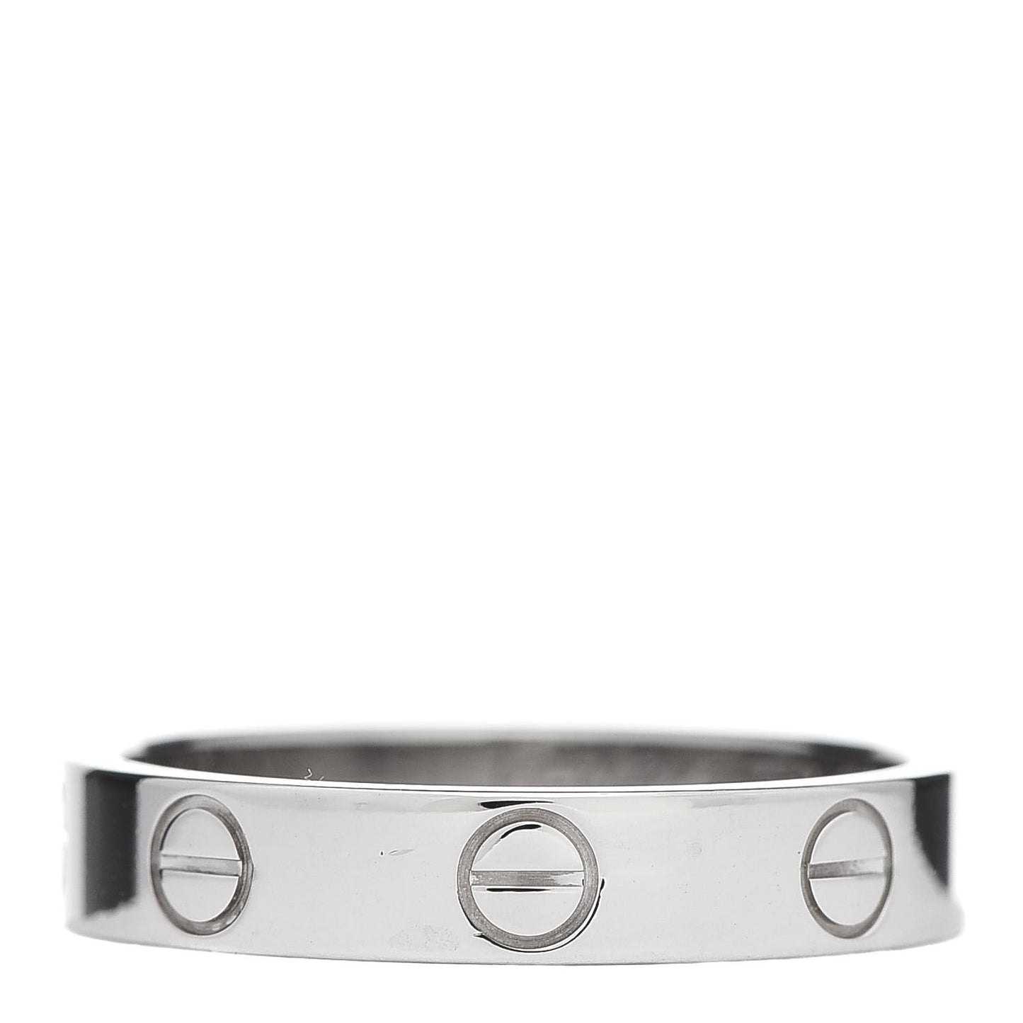 18K White Gold 3.5mm LOVE Wedding Band Ring 52 6