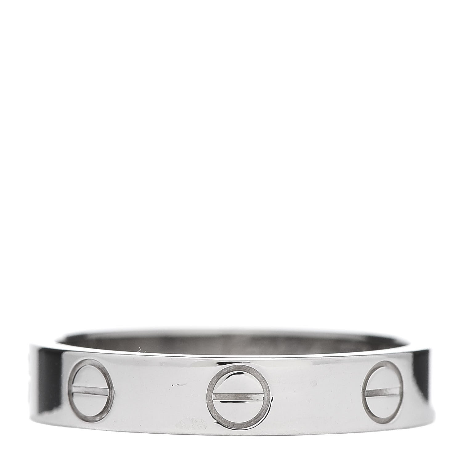 Cartier 18K White Gold 3.5mm LOVE Wedding Band Ring 52 6 1 of 4