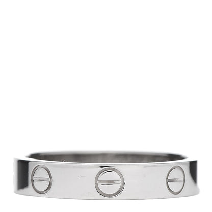 Cartier 18K White Gold 3.5mm LOVE Wedding Band Ring 52 6 1 of 4