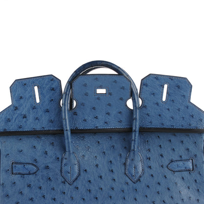 Hermes Ostrich Birkin 35 Bleu Roi 8 of 27