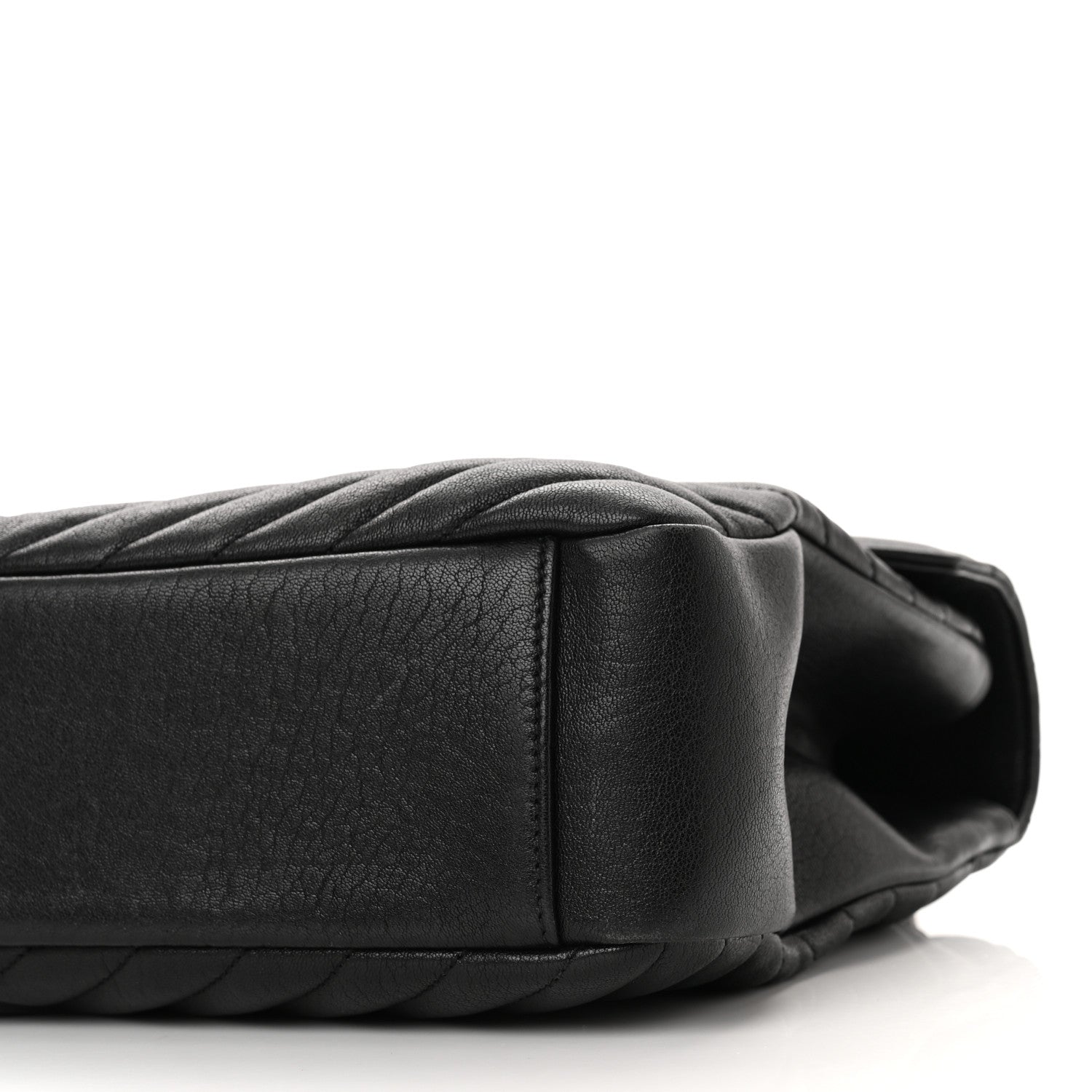 Saint Laurent Sheepskin Matelasse Chevron Monogram Large College Satchel Black 9 of 9