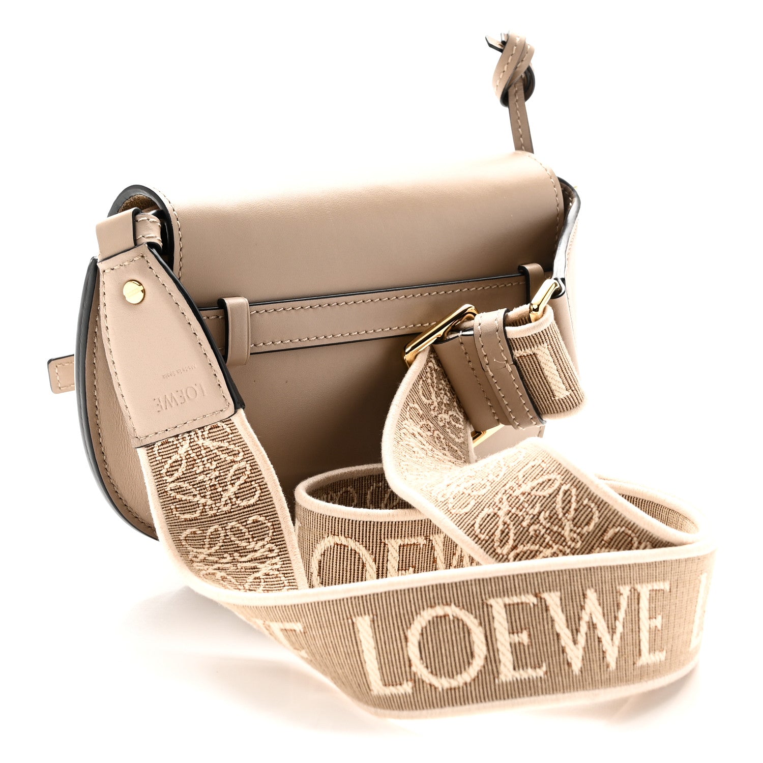 LOEWE Gate Bag ミニ ショルダーバッグ Loewe Calfskin Jacquard Mini Gate Dual Bag Clay 1939734 – FASHIONPHILE