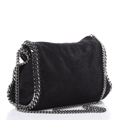 Stella McCartney Shaggy Deer Mini Falabella Fold Over Tote Black 3 of 10