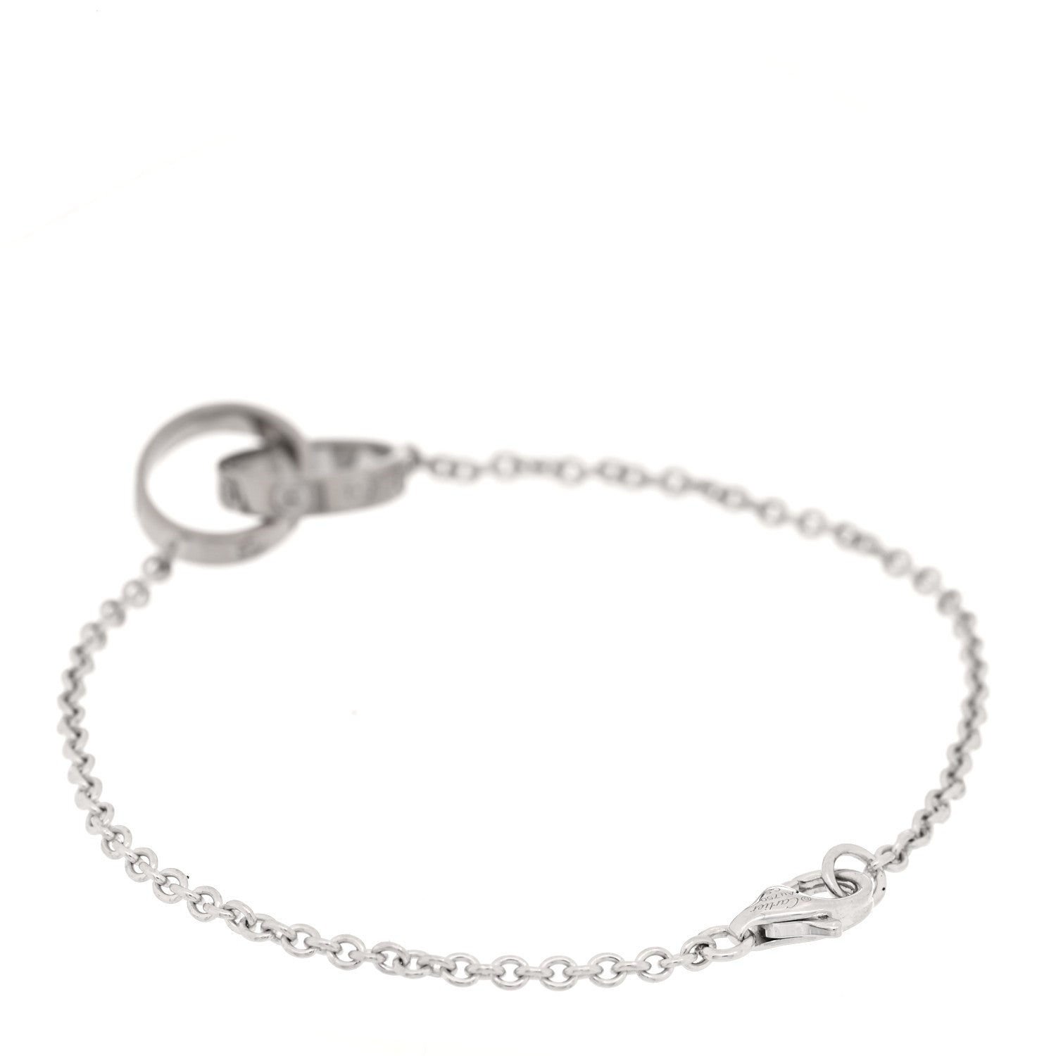 Cartier 18K White Gold Interlocking LOVE Bracelet 2 of 4