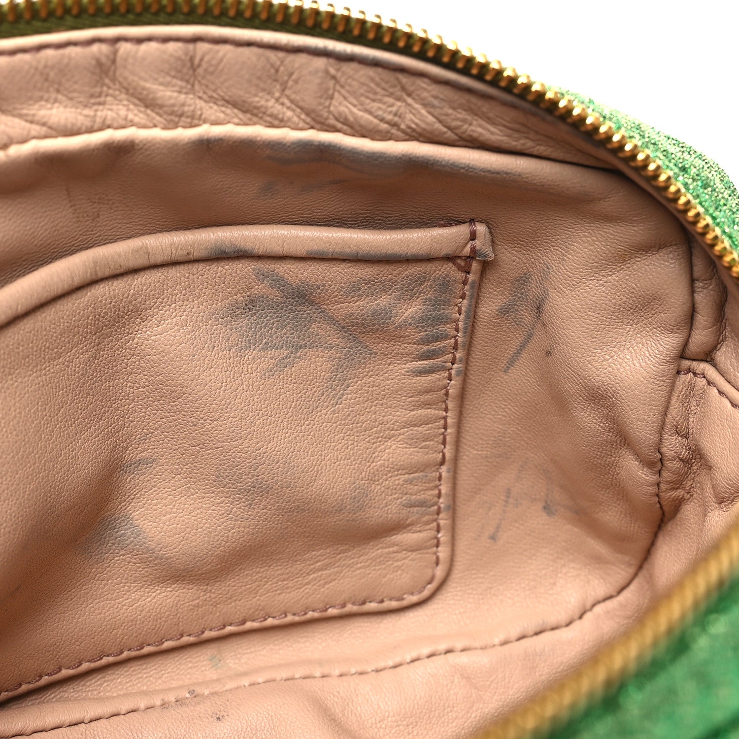 Prada Lurex Chain Crossbody Bag Green 11 of 13