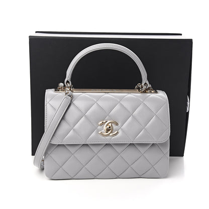 Chanel Lambskin Quilted Small Trendy CC Flap Dual Handle Bag Grey 10 of 10