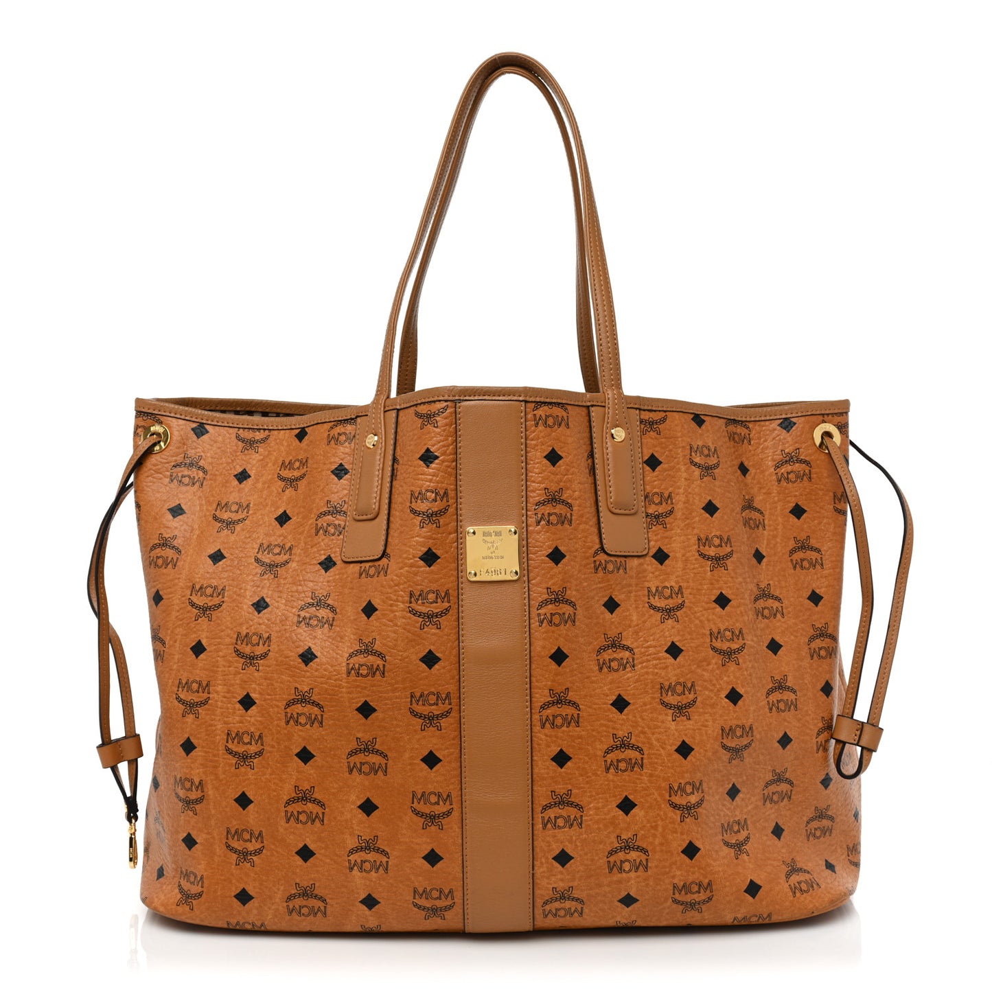 Visetos Large Liz Reversible Shopper Tote Cognac