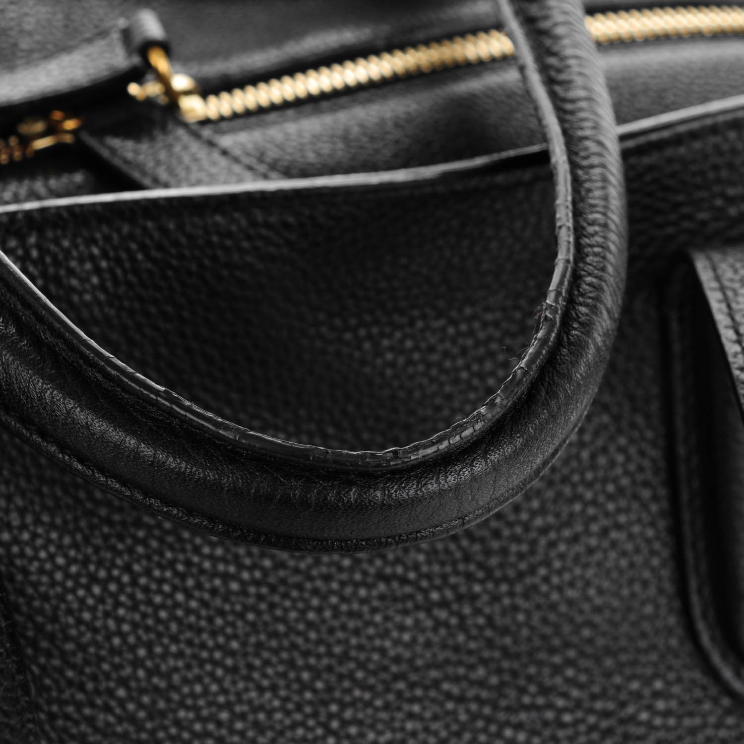 Alexander McQueen Pebbled Calfskin Medium Skull Padlock Zip Around Tote Black 4 of 8
