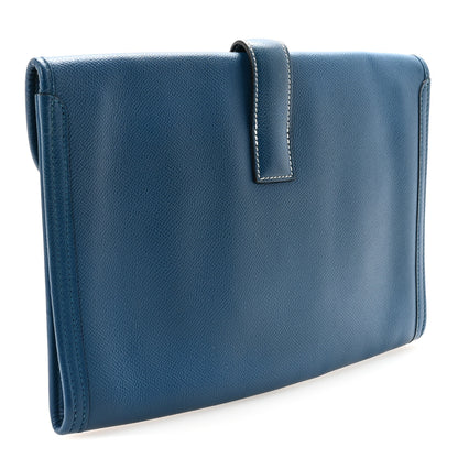 Hermes Epsom Jige PM Clutch Bleu Thalassa 3 of 6