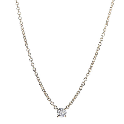 Cartier 18K Yellow Gold Diamond .68ct Solitaire 1895 Pendant Necklace 1 of 4