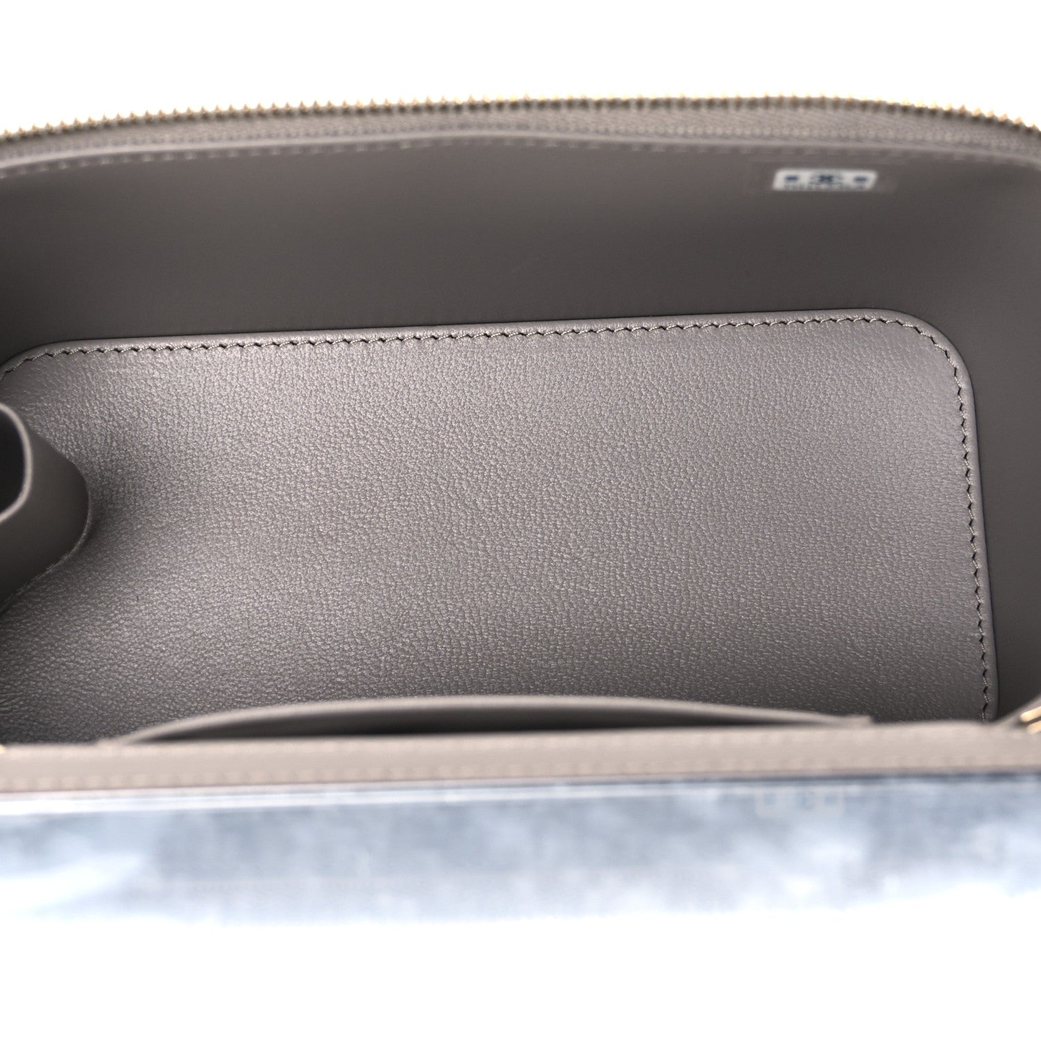 Chanel Lambskin Quilted Small Top Handle Vanity Case With Chain Dark Grey 5 of 10