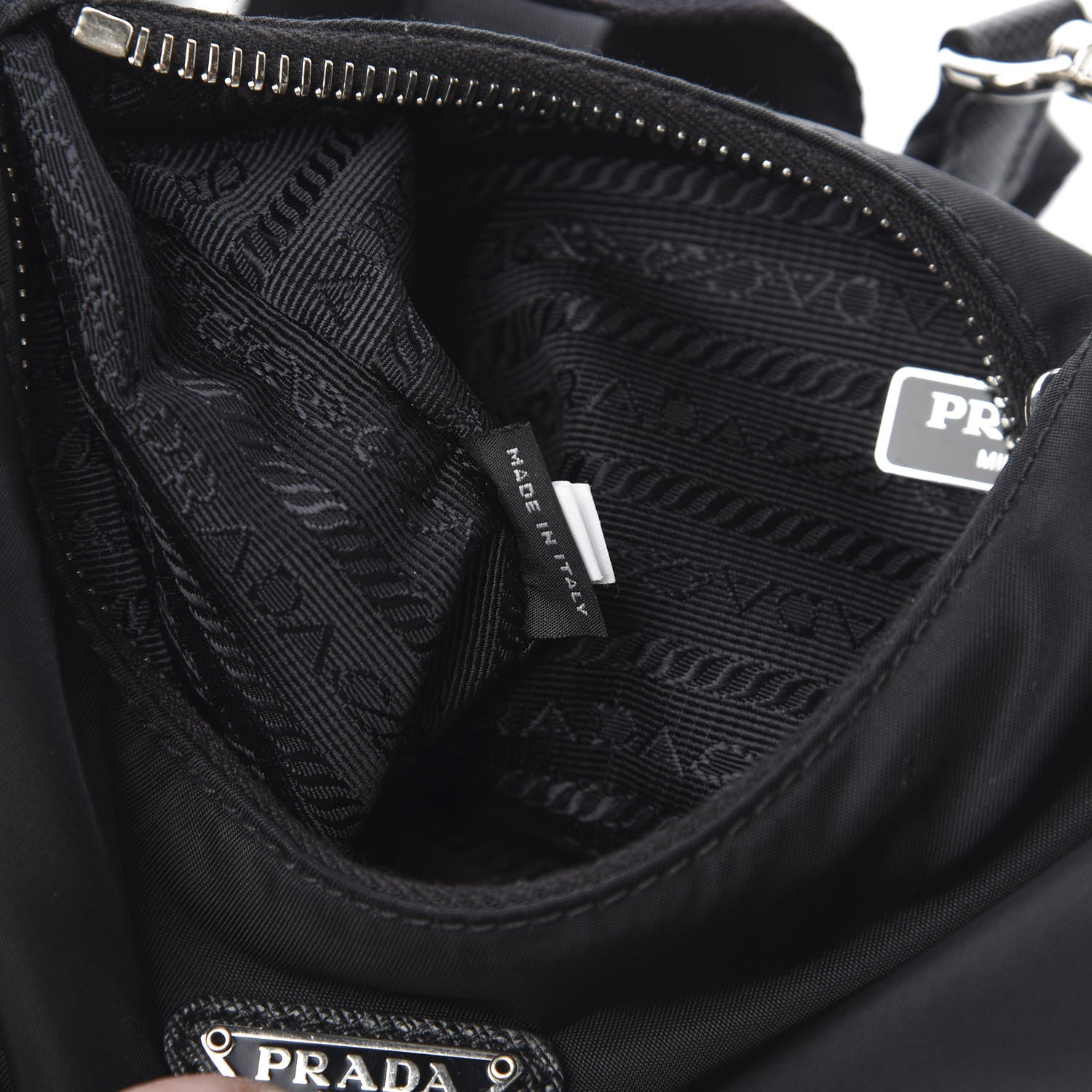 Prada Nylon Re-Edition 2005 Shoulder Bag Black 7 of 10