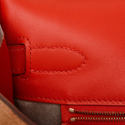 Hermes Veau Doblis Swift Grizzly Birkin 35 Chamois Capucine 19 of 29