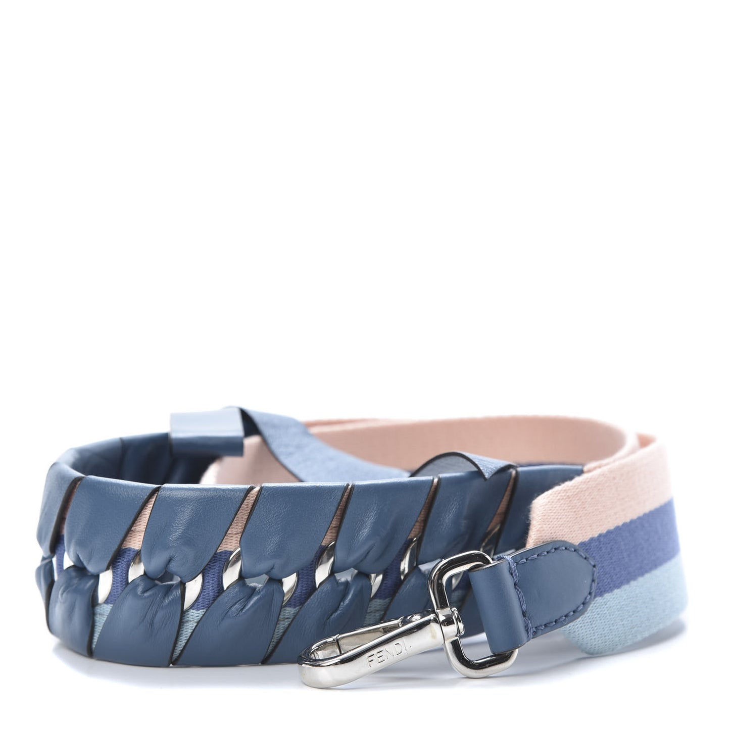 Woven Twill Shiny Nappa Lace Up Bow Strap You Blue Multicolor