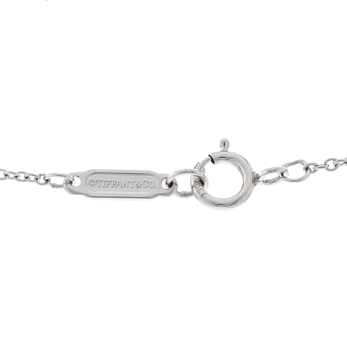 Tiffany Platinum Diamond .22ct Solitaire Pendant Necklace 4 of 4