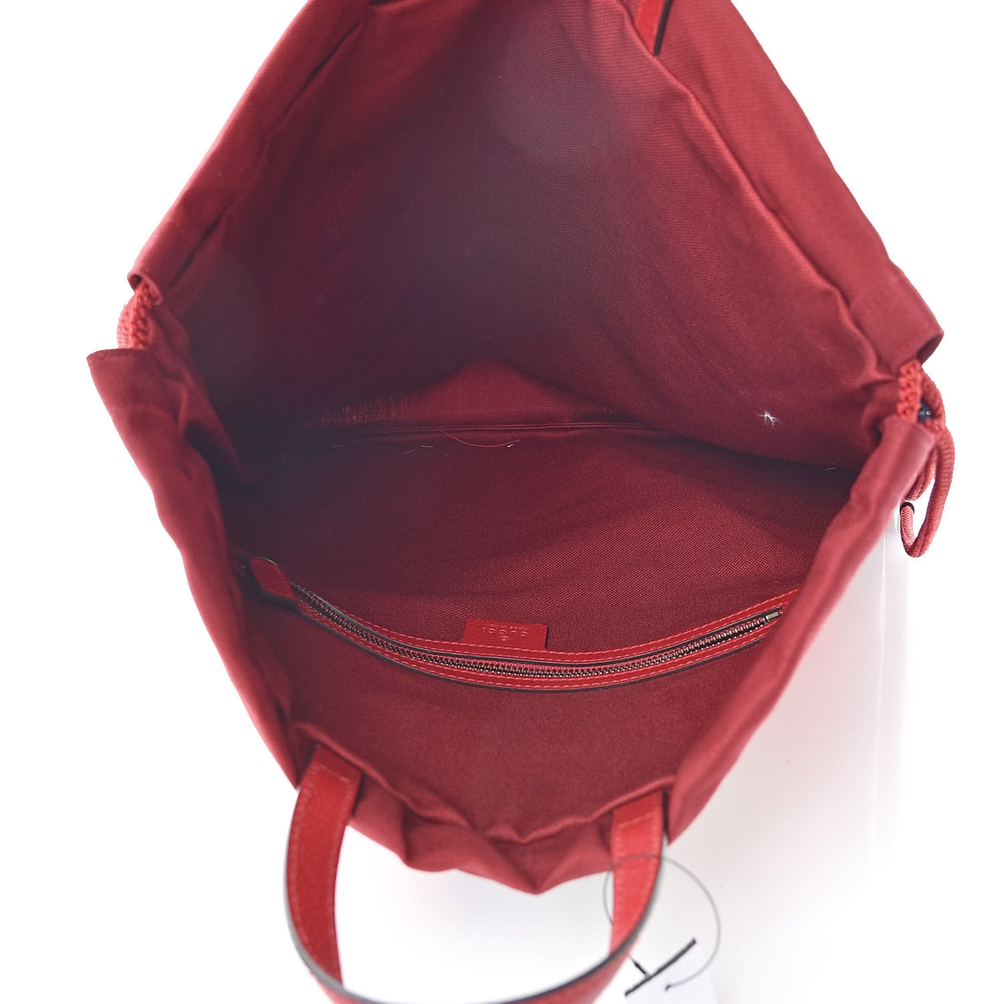 Canvas Logo Sylvie Stripe Drawstring Backpack Red