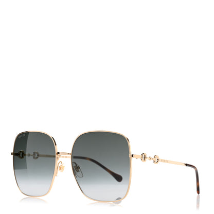 Gucci Metal Horsebit Square Frame Sunglasses GG0879S Grey 1 of 7