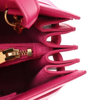 Saint Laurent Calfskin Small Sac De Jour Lipstick Fuchsia 11 of 12