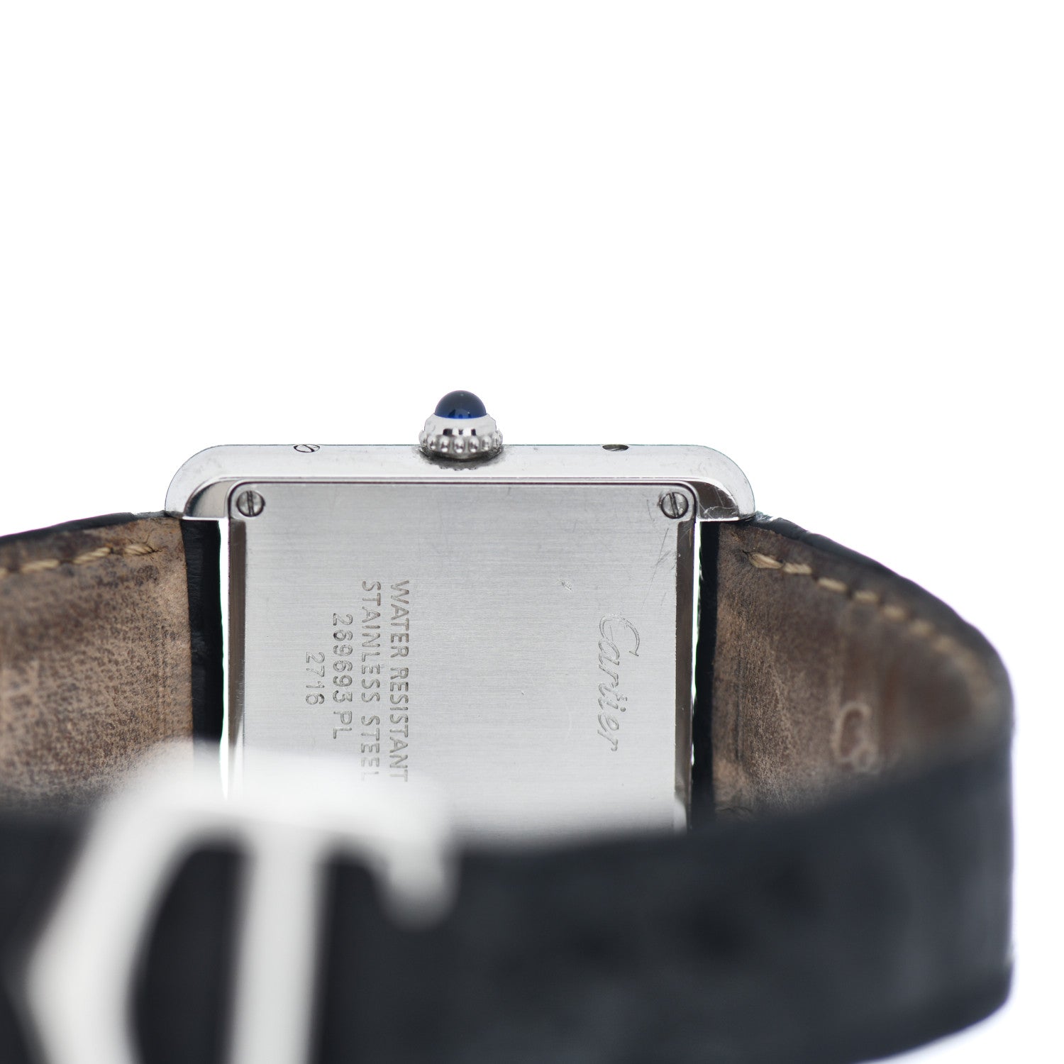 Cartier Stainless Steel Alligator 24mm Tank Solo Quartz Watch 4 of 4
