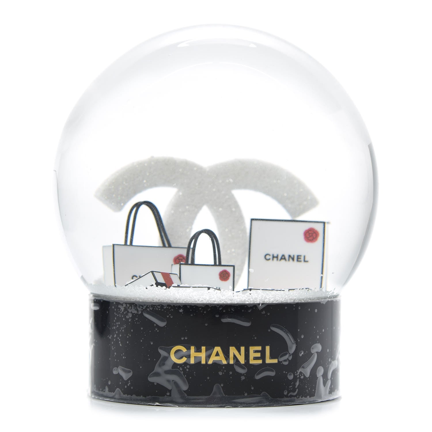 Chanel Glass CC Shopping Bag Snow Globe 1 of 3