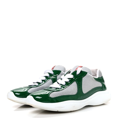 Prada Patent America's Cup Patchwork Sneakers 39.5 Green 4 of 9