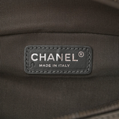 Chanel Metallic Calfskin Crocodile Embossed Quilted Easy Trip Waist Bag Fanny Pack Silver 6 of 10
