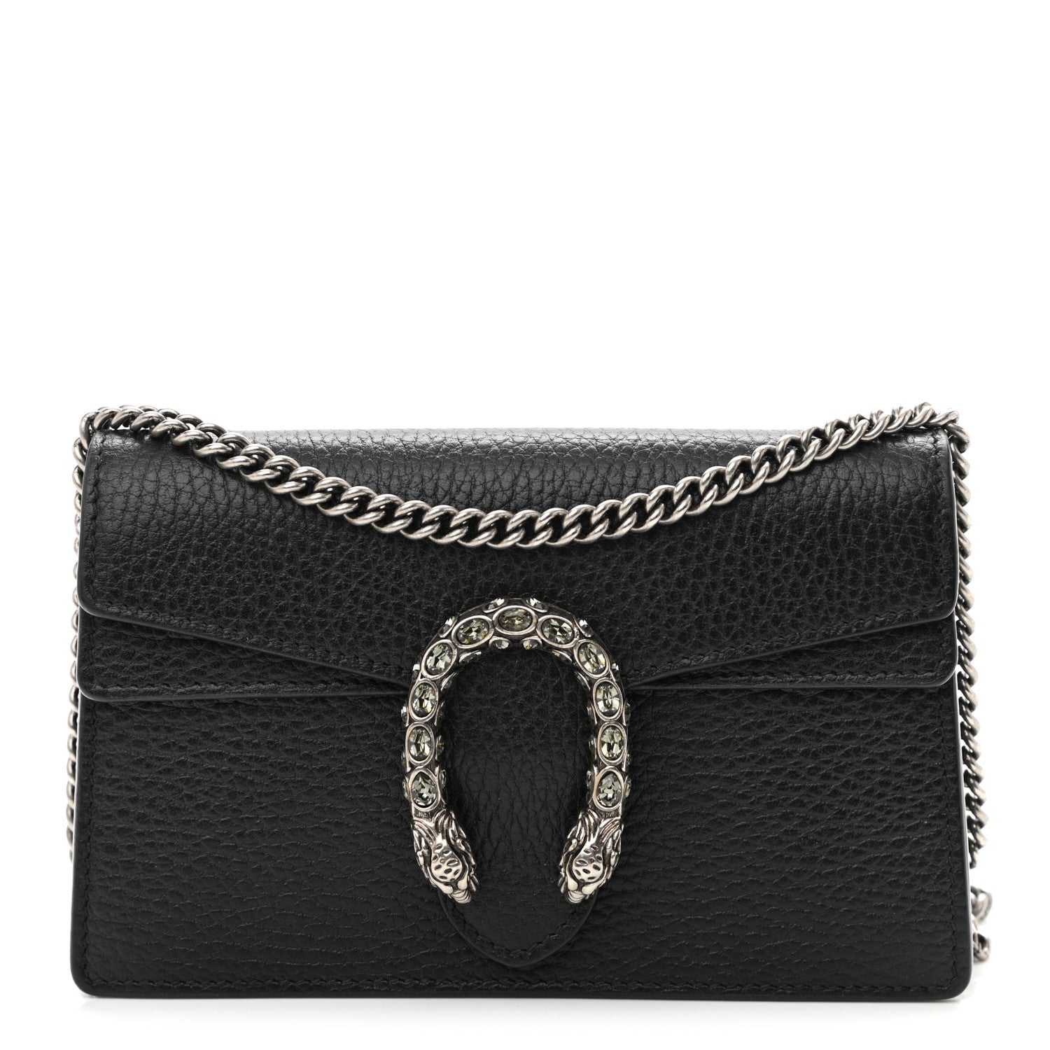 Gucci Calfskin Super Mini Dionysus Shoulder Bag Black 1 of 9