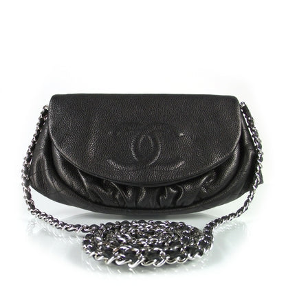 Chanel Caviar Half Moon Wallet On Chain Black 1 of 8