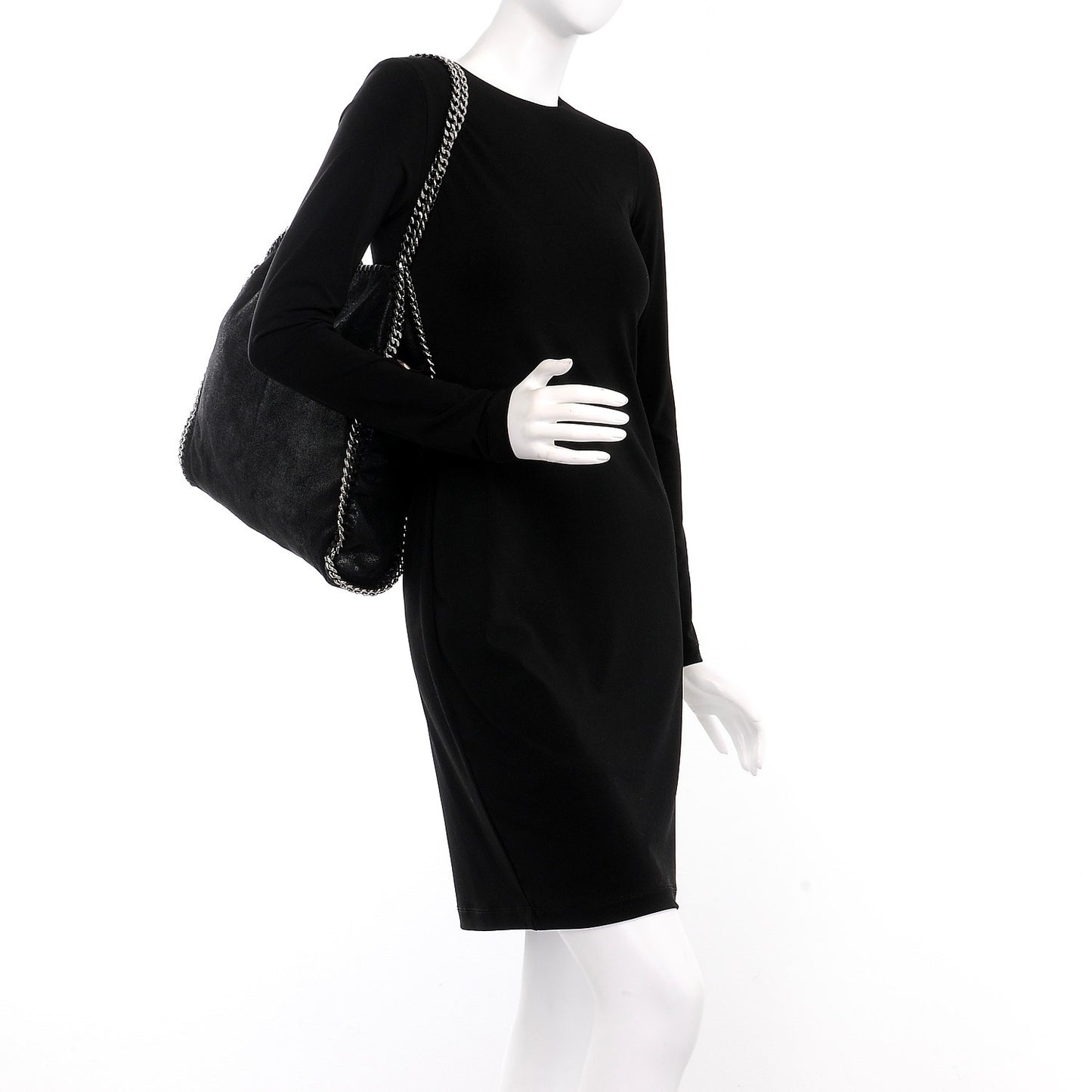 Shaggy Deer Small Falabella Tote Black