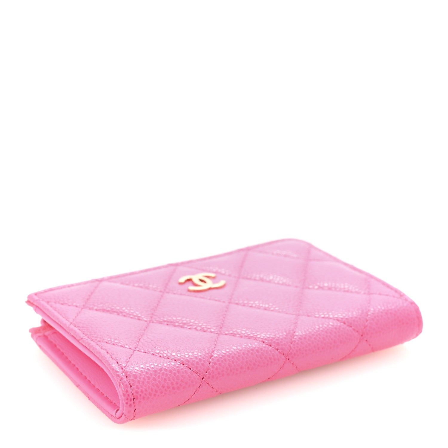 Chanel Caviar Quilted Zipped Key Holder Case Pink 1787818