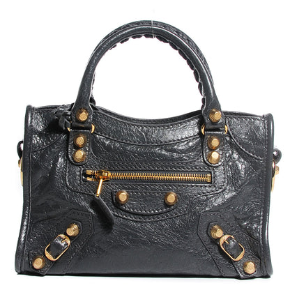 Balenciaga Agneau Giant 12 Gold Hardware Mini City Gris Fossile 1 of 13