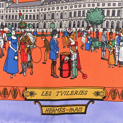 Hermes Silk Promenades de Paris Scarf 70 Lavande Corail Vieil Or 2 of 5