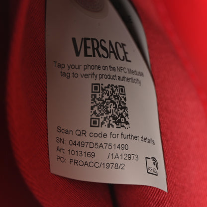 Versace Nappa Trapuntata Small Medusa '95 Tote Bag Lipstick Red 12 of 19