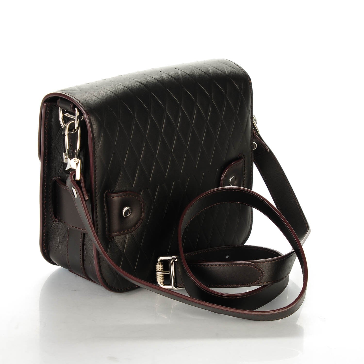 Proenza Schouler Diamond Calfskin Embossed Tiny PS11 Classic Shoulder Bag Brown 3 of 6