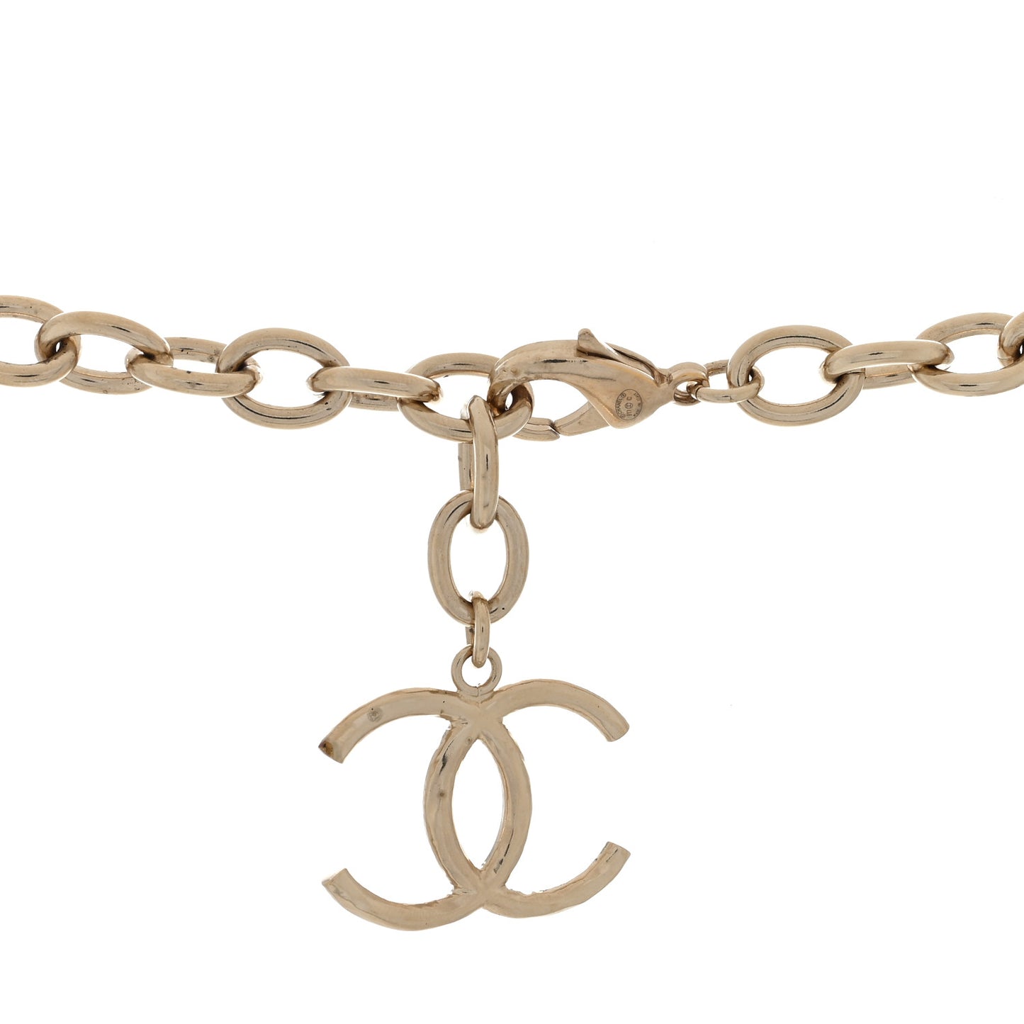 Metal Hoop Cuba Logo Belt Gold
