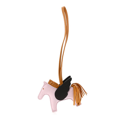 Hermes Milo Lambskin Grigri Rodeo Pegase Horse Bag Charm PM Mauve Pale Sesame Ebene 1 of 5