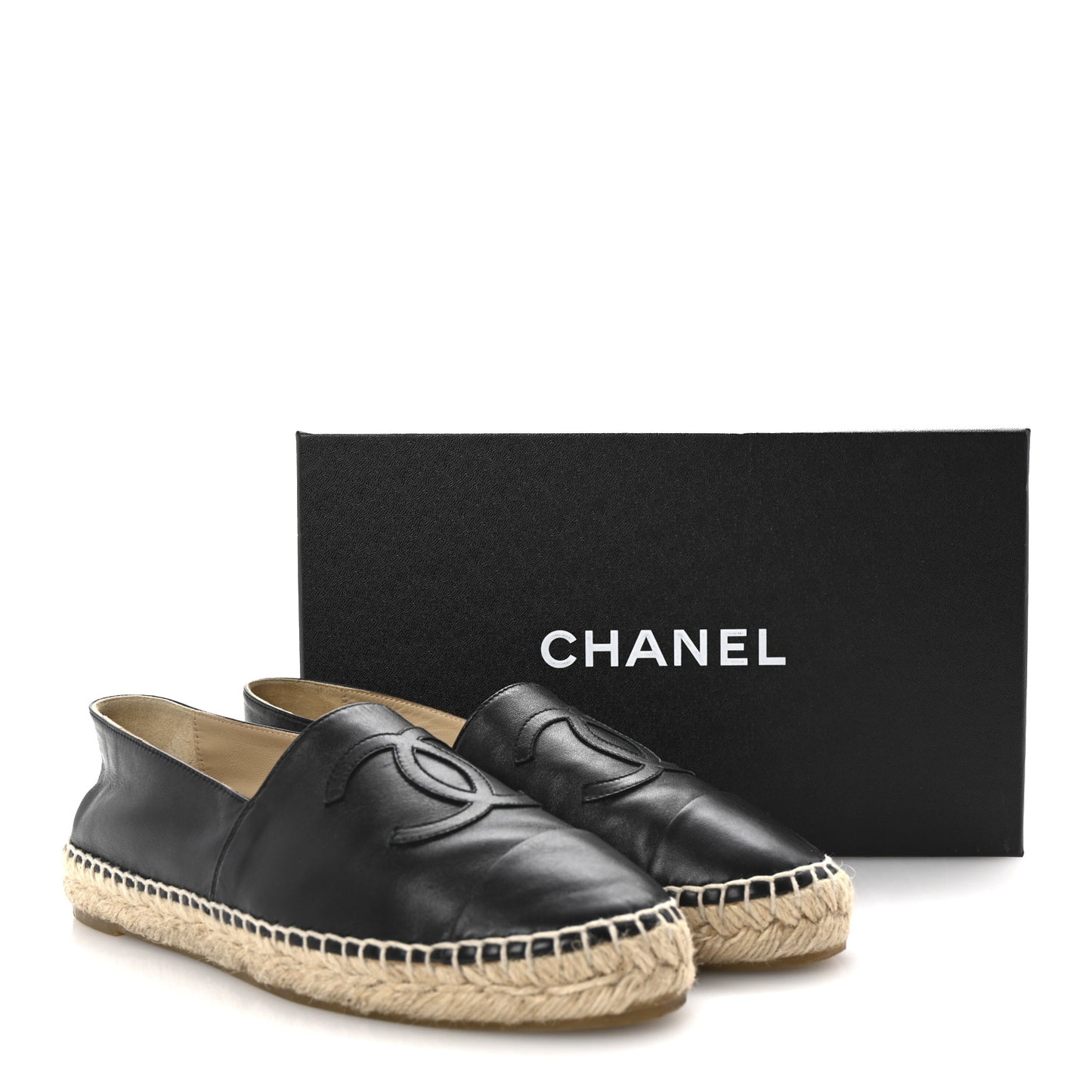 Lambskin CC Espadrilles 39 Black