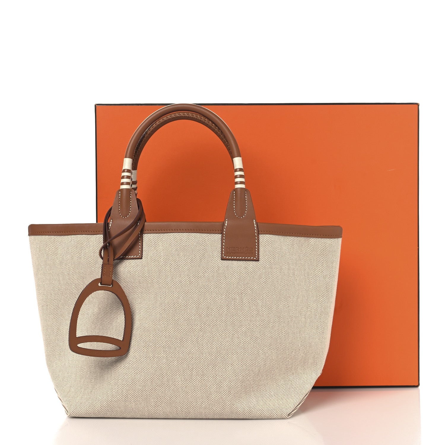 Hermes Military Toile Canvas Swift Steeple 25 Bag Gold 11 of 11
