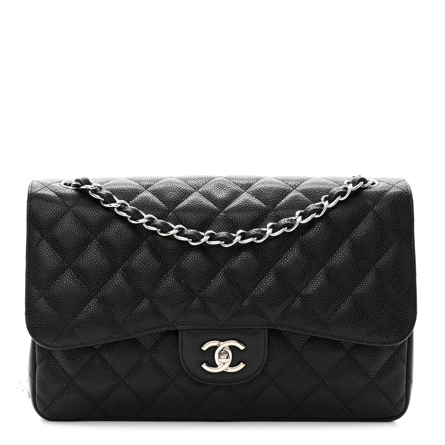 Chanel Caviar Quilted Jumbo Double Flap Black 1 of 12