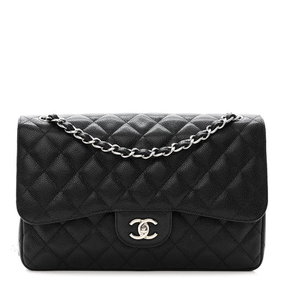Chanel Caviar Quilted Jumbo Double Flap Black 1 of 12