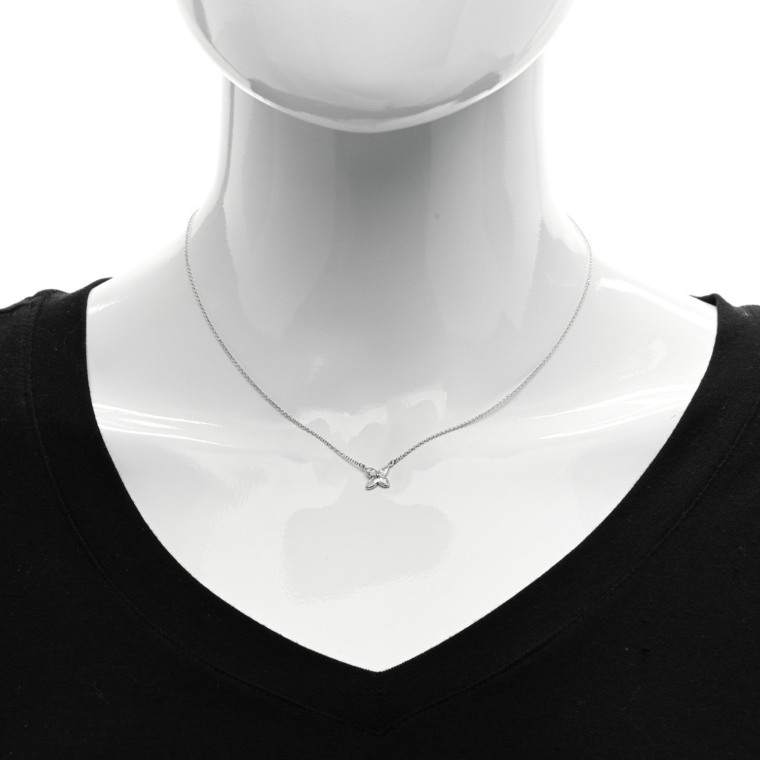 Tiffany Platinum Diamond Small Bezel Set Victoria Necklace 2 of 5