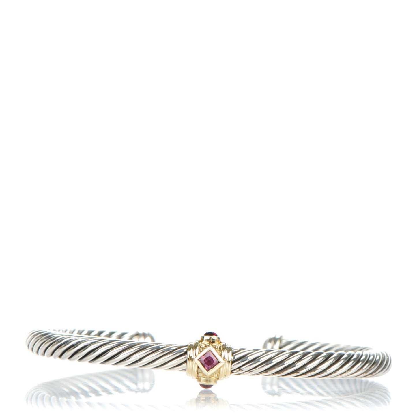 Sterling Silver 14K Gold 5mm Cable Renaissance Bracelet