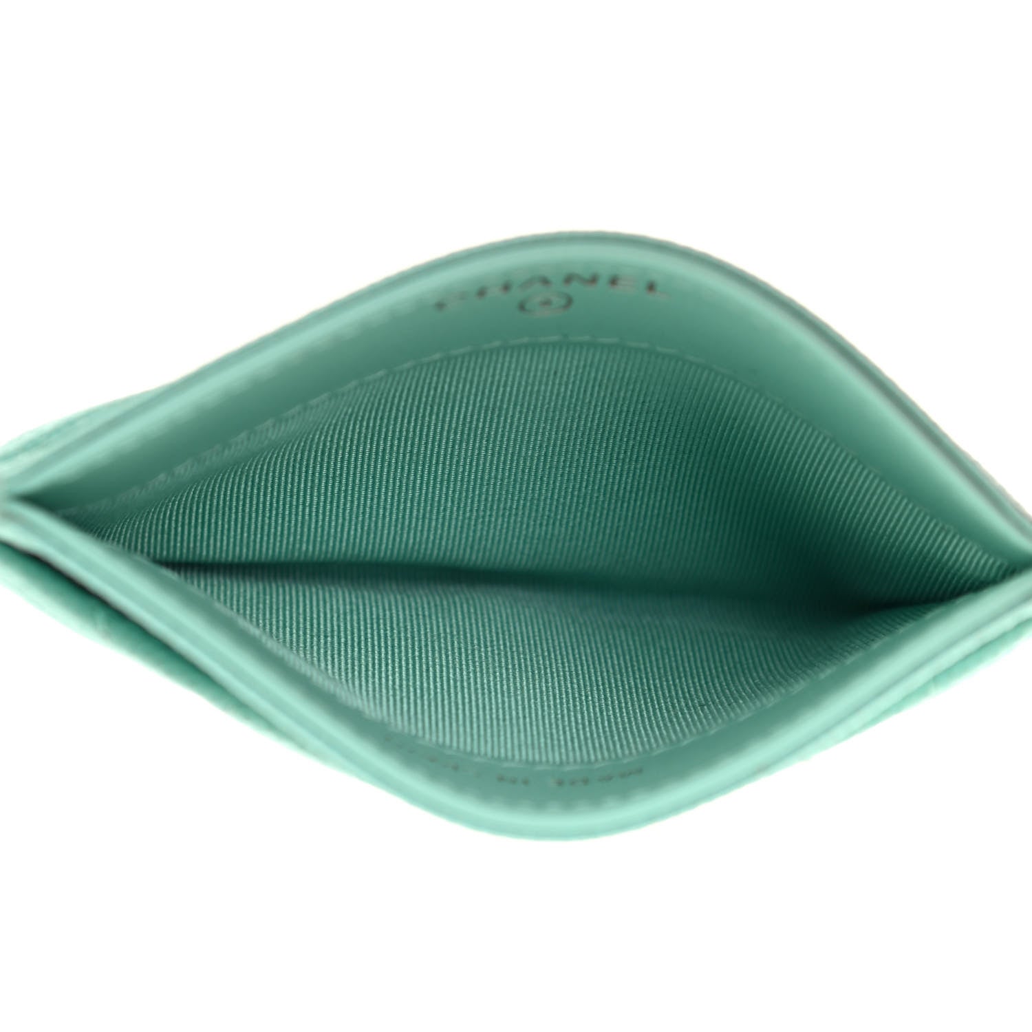 Chanel Caviar Quilted Card Holder Light Green 5 of 8
