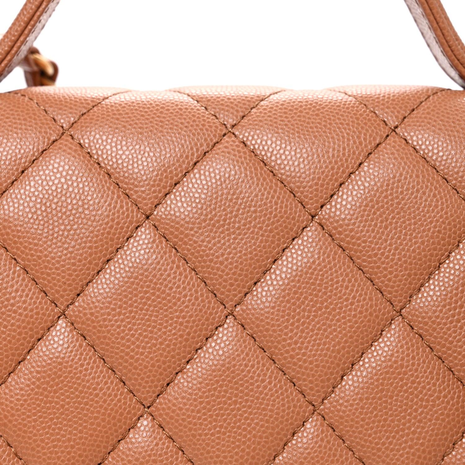 Chanel Caviar Quilted School Memory Top Handle Flap Brown 8 of 10