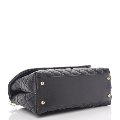 Chanel Caviar Quilted Small Coco Handle Flap Black 5 of 11