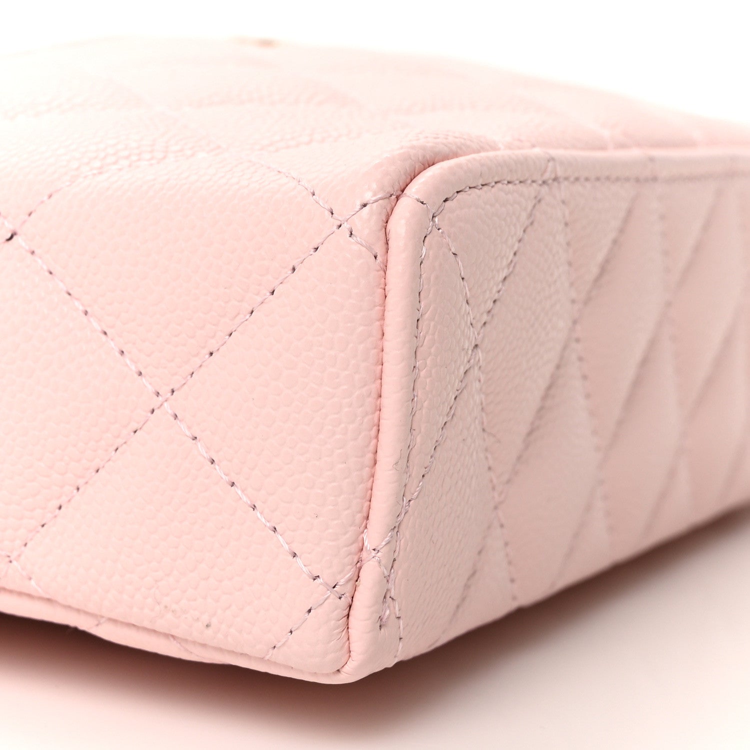Chanel Caviar Quilted Top Handle Slim Vanity With Chain Light Pink 9 of 10