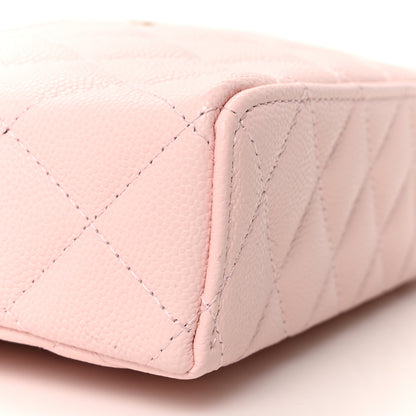 Chanel Caviar Quilted Top Handle Slim Vanity With Chain Light Pink 9 of 10